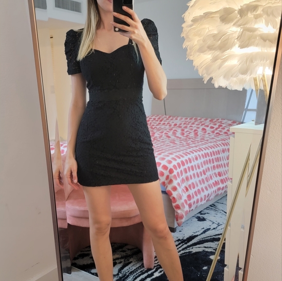 Guess Embellished Mini Black Dress - Picture 6 of 7